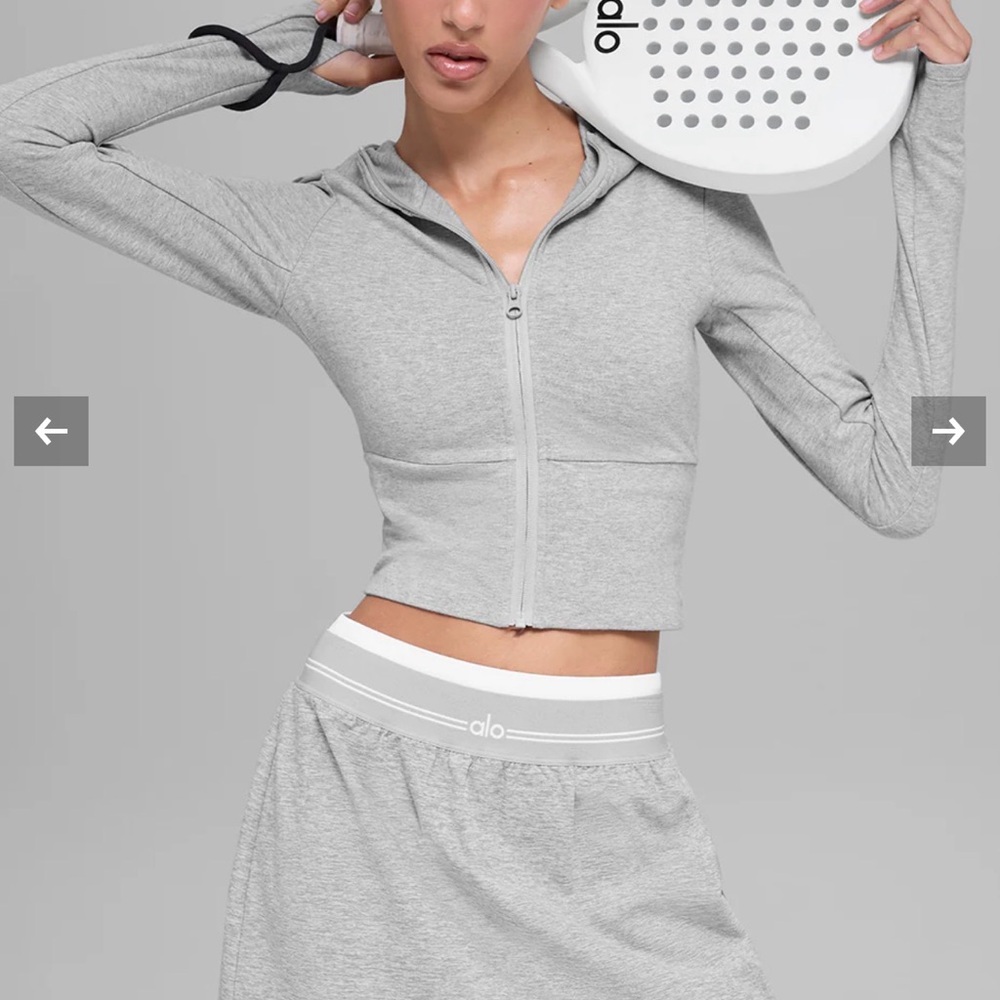 ALO Yoga Gray Sway Full Zip Hoodie - Picture 11 of 11